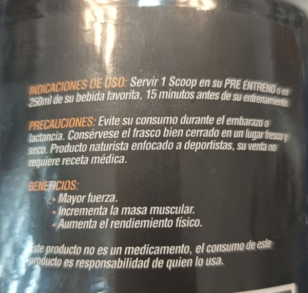 Creatina Monohidratada en Polvo Sabor Natural (550 g) - Imagen 2