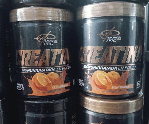 Creatina Monohidratada en Polvo Sabor Naranja (300 g)